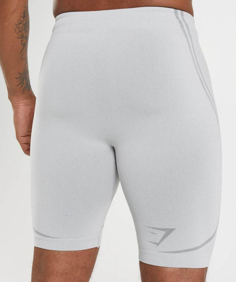 Gymshark 315 Seamless 1/2 Rövidnadrág Férfi Világos Szürke Szürke Szürke  Hungary |  BDWHL-3269