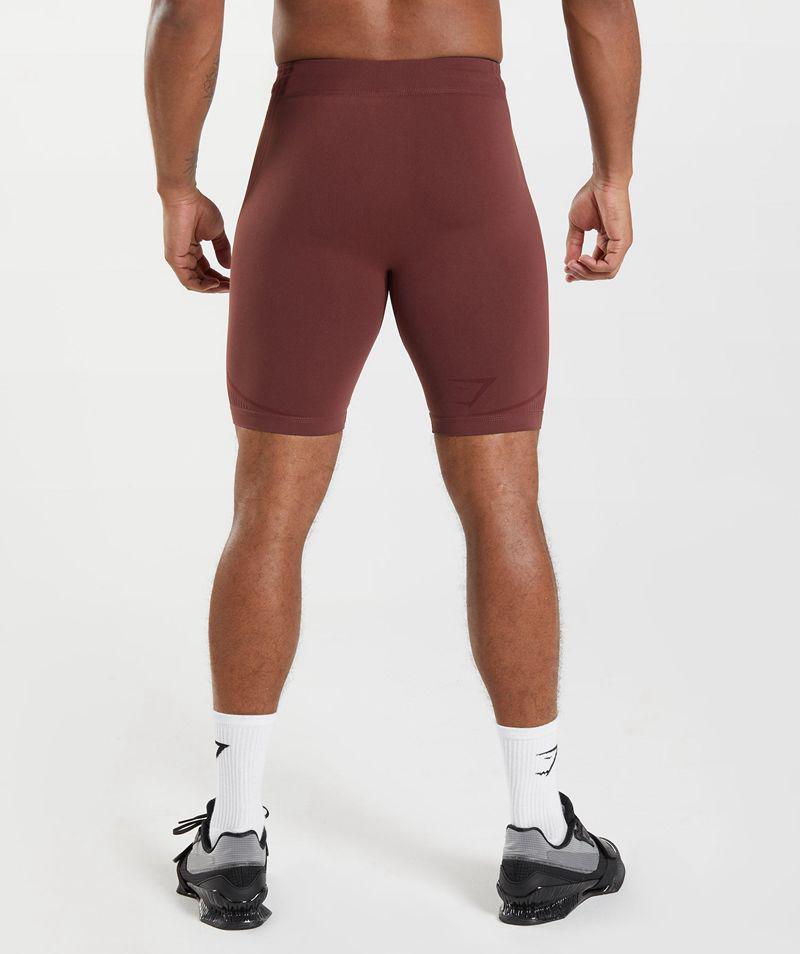 Gymshark 315 Seamless 1/2 Rövidnadrág Férfi Bordó  Hungary |  YARMS-6952