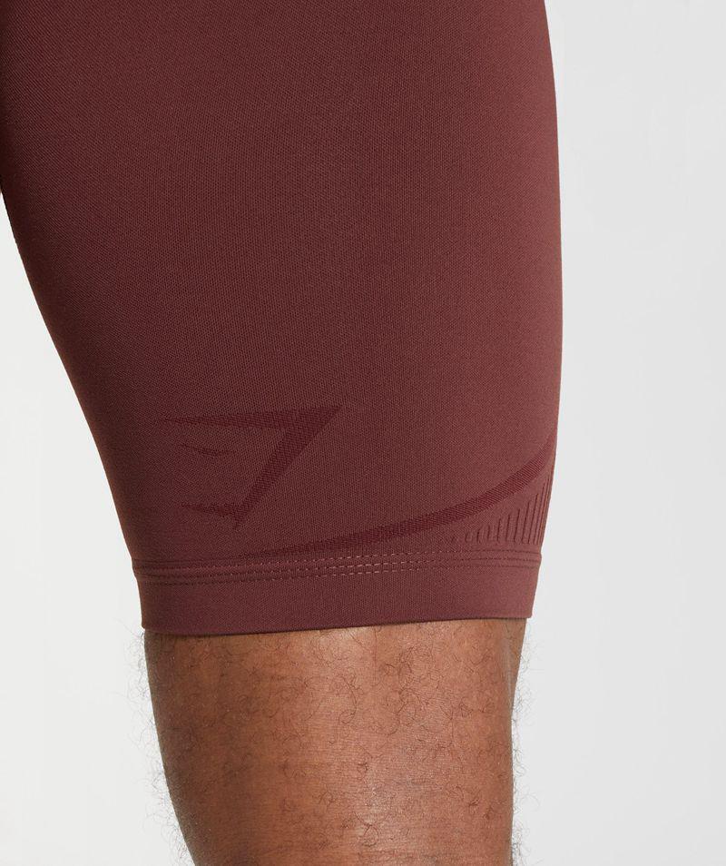 Gymshark 315 Seamless 1/2 Rövidnadrág Férfi Bordó  Hungary |  YARMS-6952