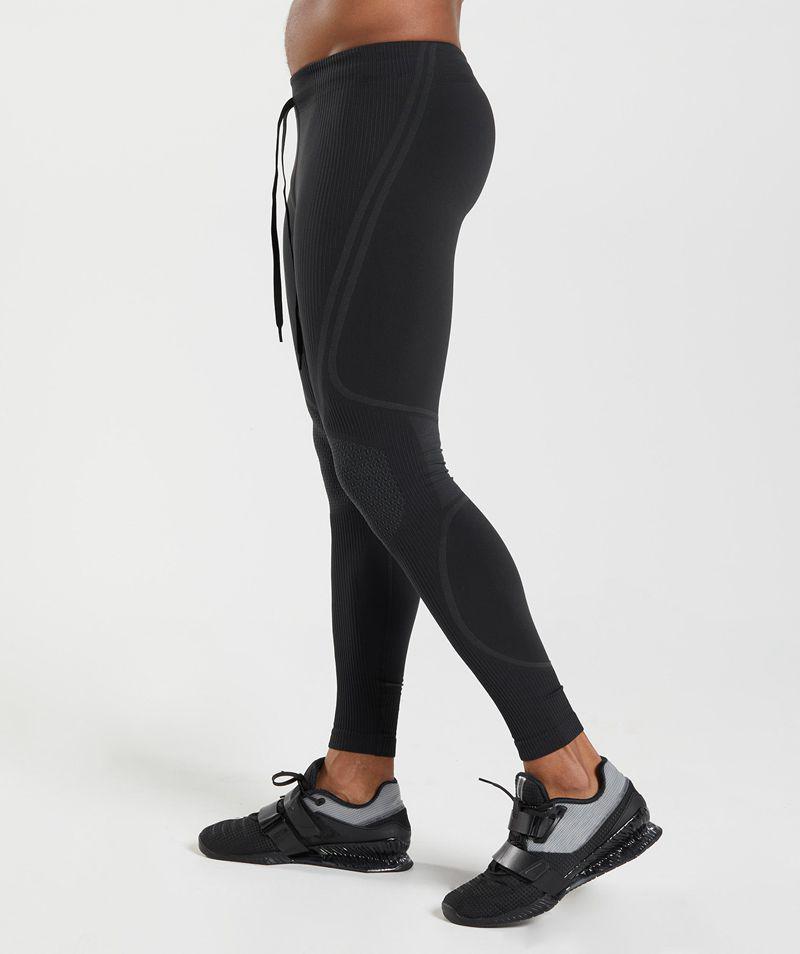 Gymshark 315 Seamless Leggings Férfi Fekete  Hungary |  JONXF-2501