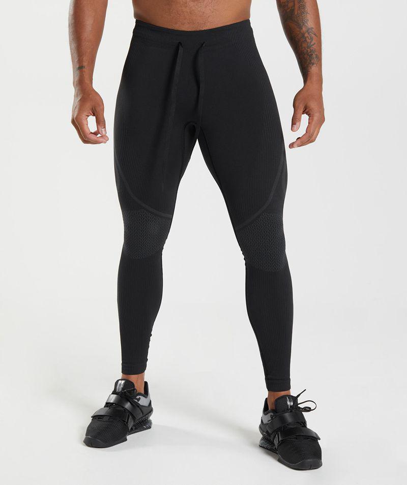 Gymshark 315 Seamless Leggings Férfi Fekete  Hungary |  JONXF-2501