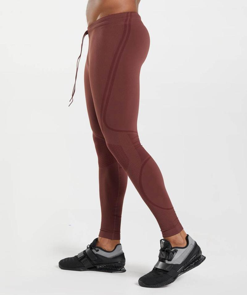 Gymshark 315 Seamless Leggings Férfi Rózsaszín Barna Bordó  Hungary |  LIOFK-0973