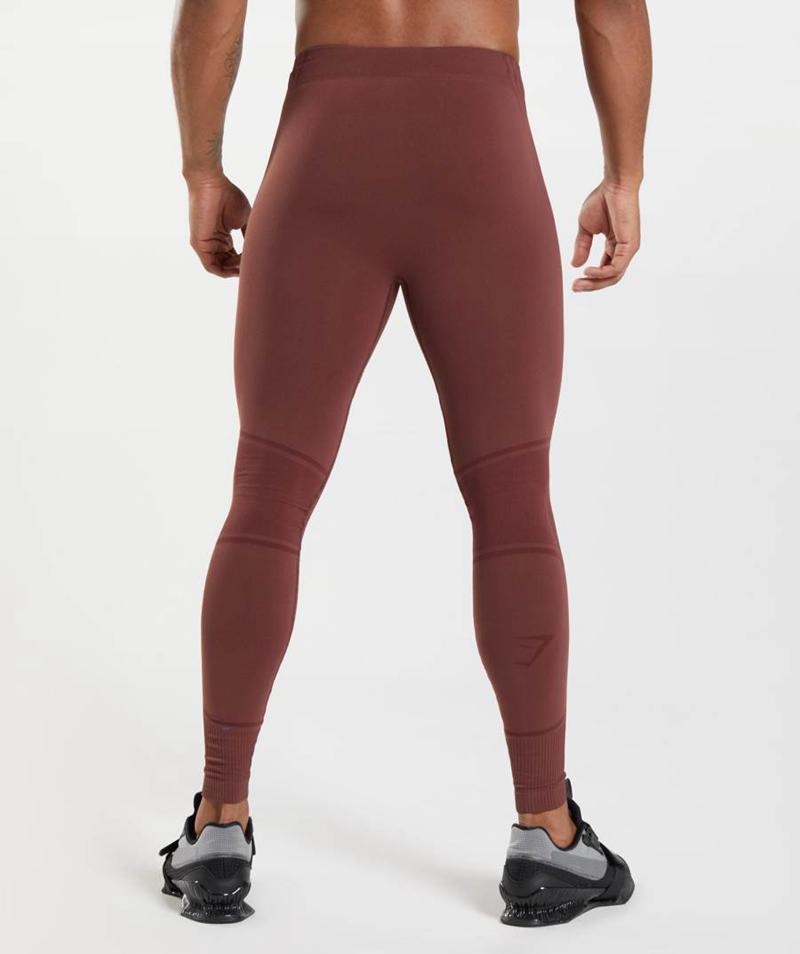 Gymshark 315 Seamless Leggings Férfi Rózsaszín Barna Bordó  Hungary |  LIOFK-0973