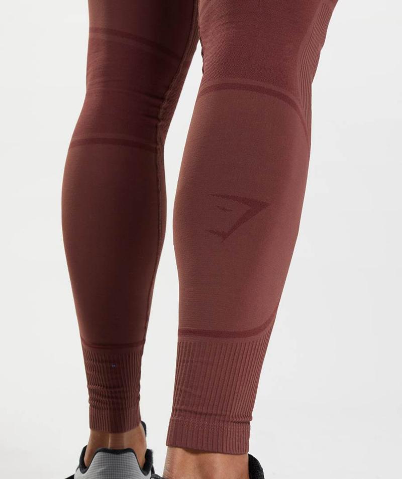 Gymshark 315 Seamless Leggings Férfi Rózsaszín Barna Bordó  Hungary |  LIOFK-0973