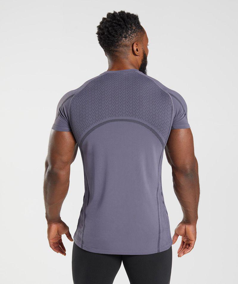 Gymshark 315 Seamless T-Shirts Férfi Lila  Hungary |  LSMNT-6901