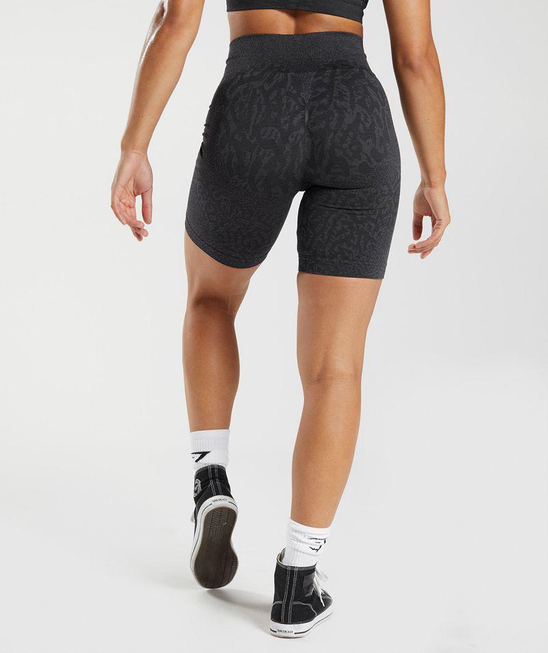 Gymshark Adapt Animal Seamless Cycling Rövidnadrág Női Fekete  Hungary |  XGTEU-5893