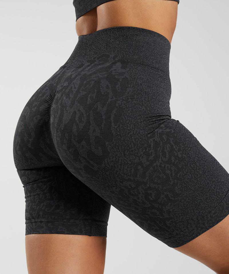 Gymshark Adapt Animal Seamless Cycling Rövidnadrág Női Fekete  Hungary |  XGTEU-5893