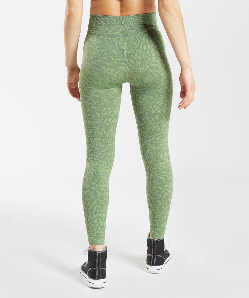 Gymshark Adapt Animal Seamless Leggings Női Zöld  Hungary |  BSWAP-6735