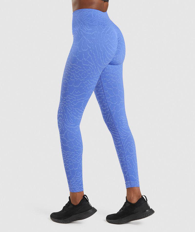 Gymshark Adapt Animal Seamless Leggings Női Kék  Hungary |  IKBHJ-5142