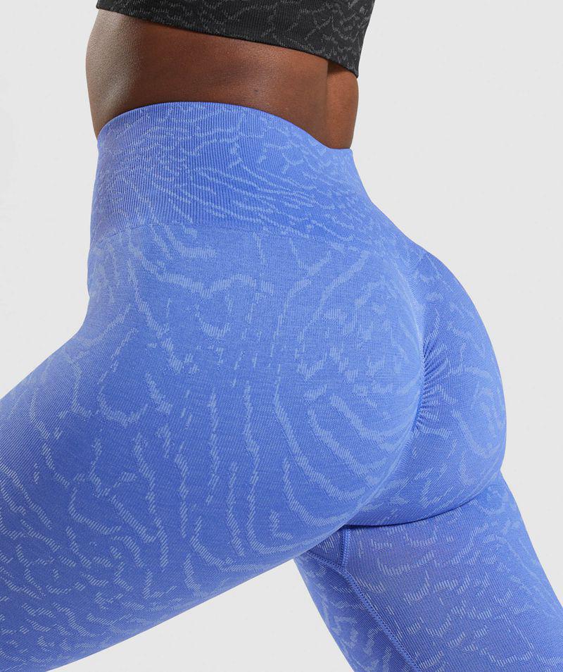 Gymshark Adapt Animal Seamless Leggings Női Kék  Hungary |  IKBHJ-5142