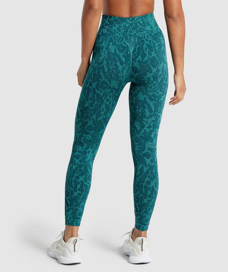 Gymshark Adapt Animal Seamless Leggings Női Türkiz  Hungary |  KFZQJ-0673