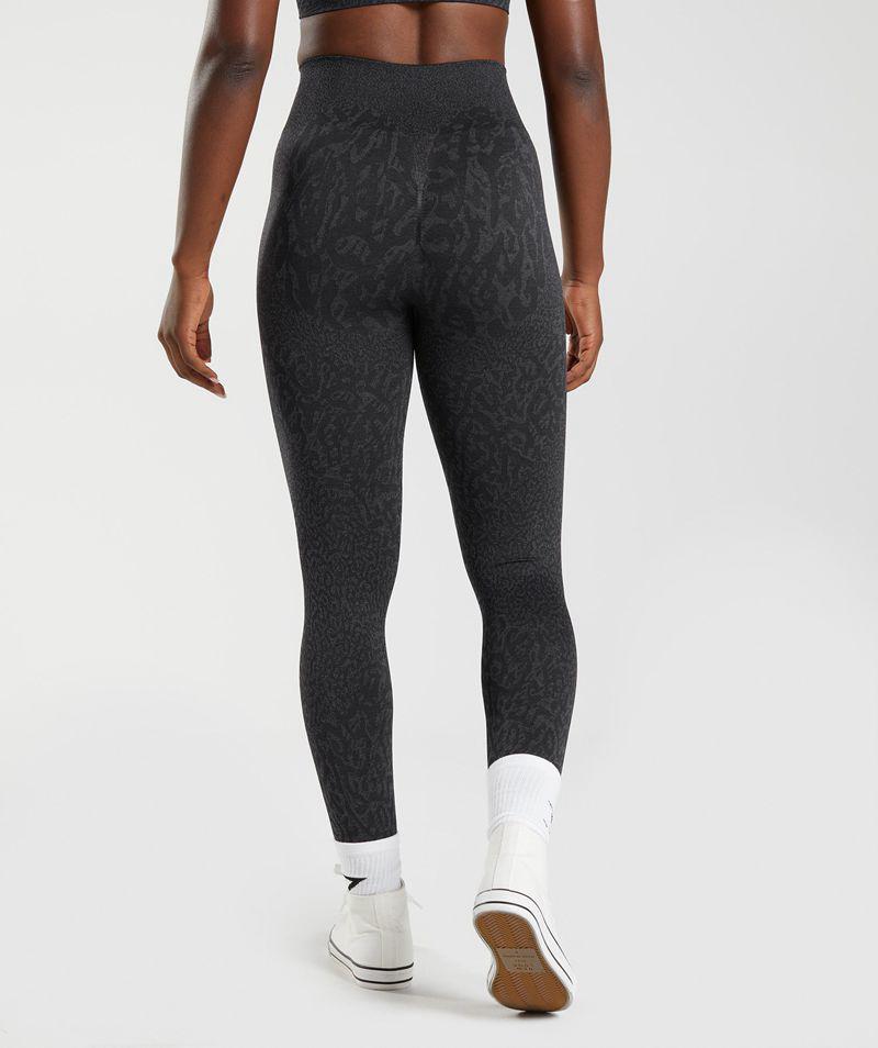 Gymshark Adapt Animal Seamless Leggings Női Fekete  Hungary |  RAKFM-0574