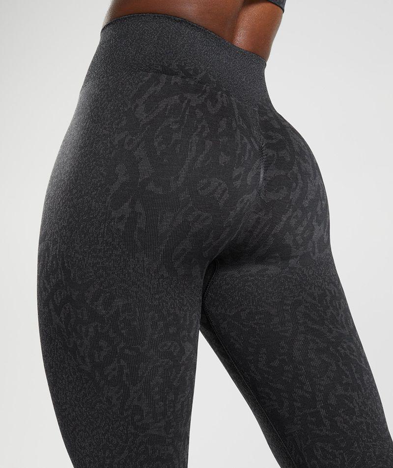 Gymshark Adapt Animal Seamless Leggings Női Fekete  Hungary |  RAKFM-0574