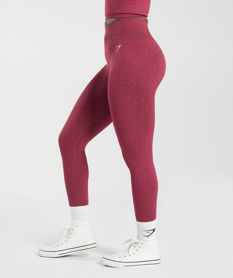 Gymshark Adapt Animal Seamless Leggings Női Bordó  Hungary |  STBPF-1283