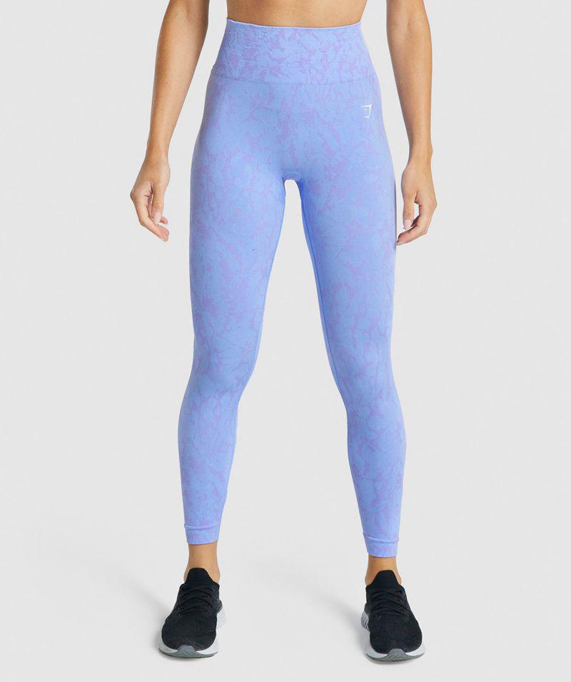 Gymshark Adapt Animal Seamless Leggings Női Világos Kék  Hungary |  TXLFA-2879