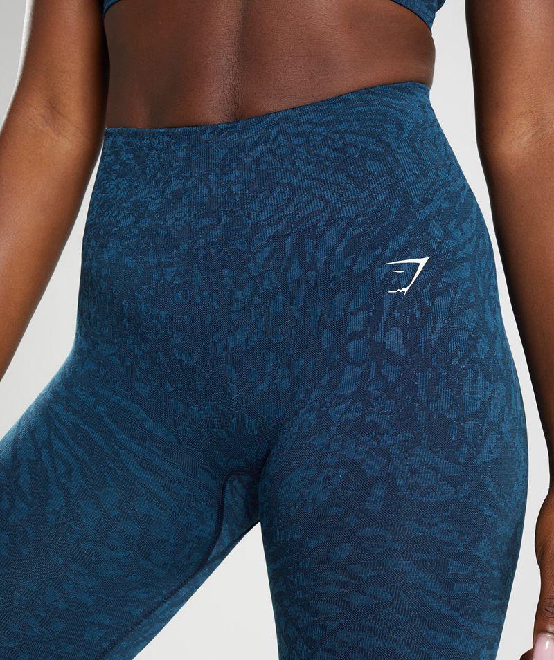 Gymshark Adapt Animal Seamless Leggings Női Sötétkék  Hungary |  ZINUB-4109