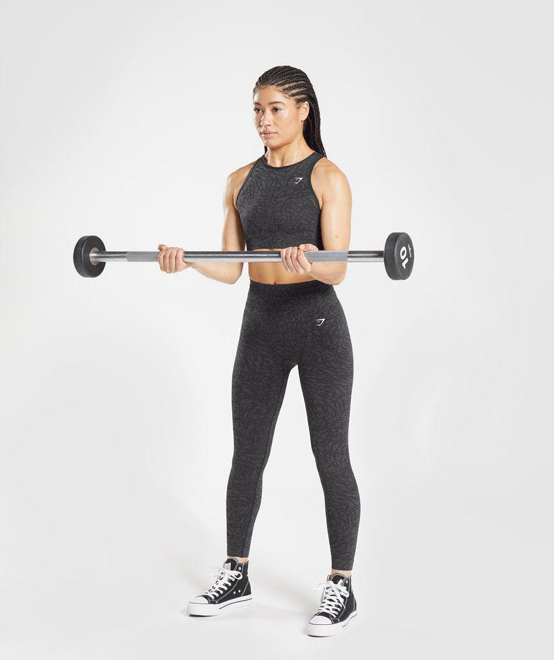 Gymshark Adapt Animal Seamless Sportmelltartó Női Fekete  Hungary |  ZQPSB-3198