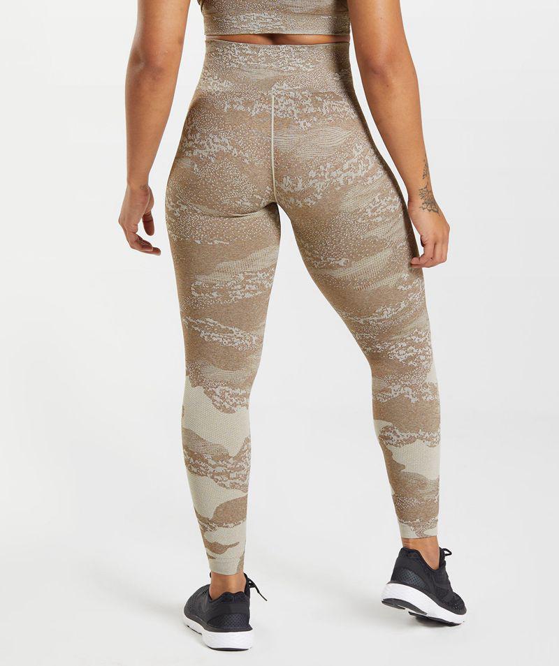 Gymshark Adapt Camo Seamless Leggings Női Szürke Barna  Hungary |  DEQIL-1786