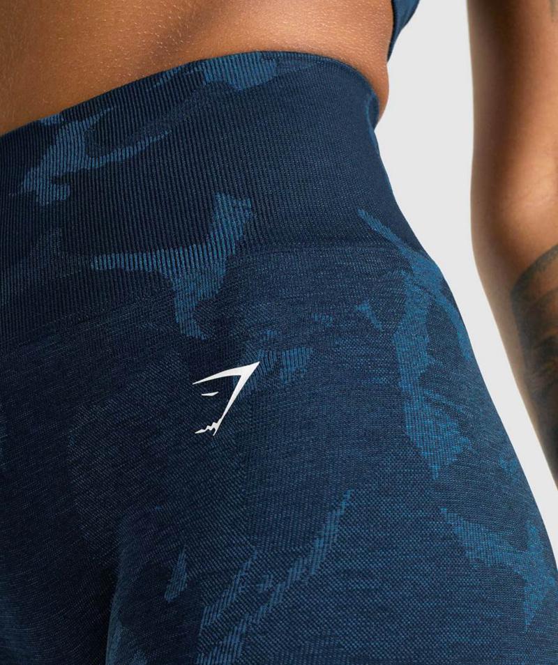 Gymshark Adapt Camo Seamless Leggings Női Sötétkék  Hungary |  JCXZB-3516