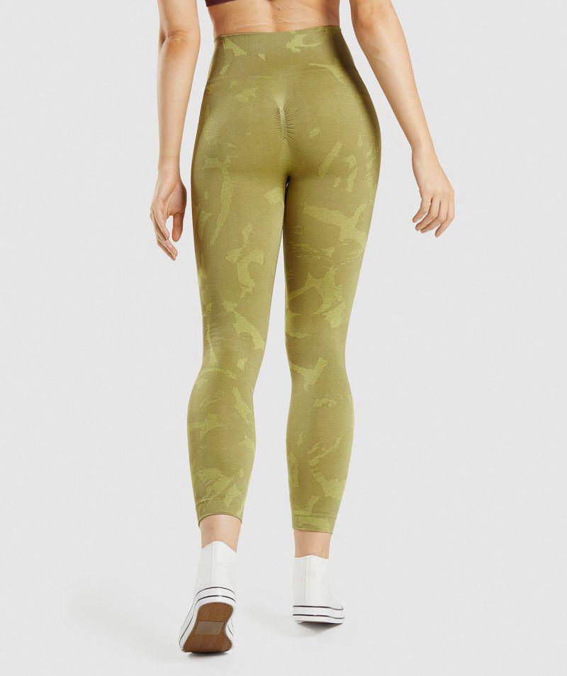 Gymshark Adapt Camo Seamless Leggings Női Zöld  Hungary |  LCHTX-9738