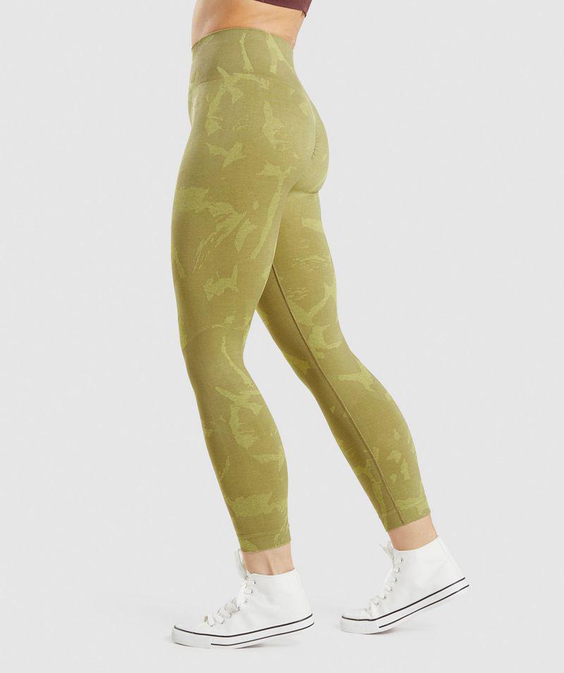 Gymshark Adapt Camo Seamless Leggings Női Zöld  Hungary |  LCHTX-9738