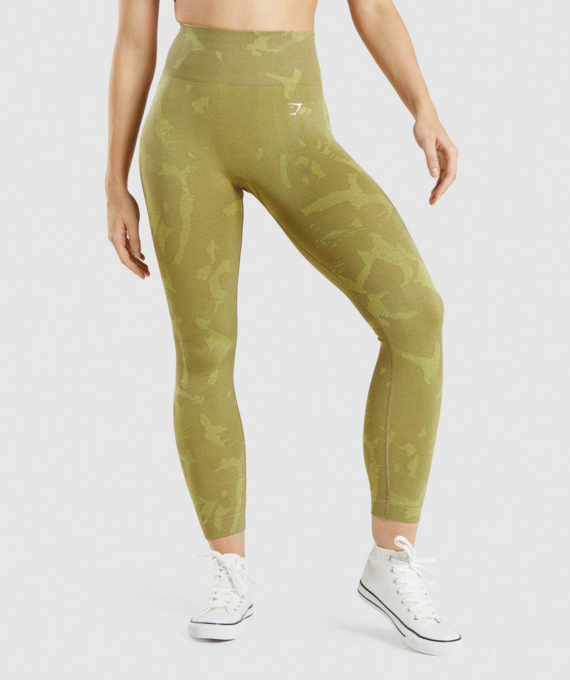 Gymshark Adapt Camo Seamless Leggings Női Zöld  Hungary |  LCHTX-9738