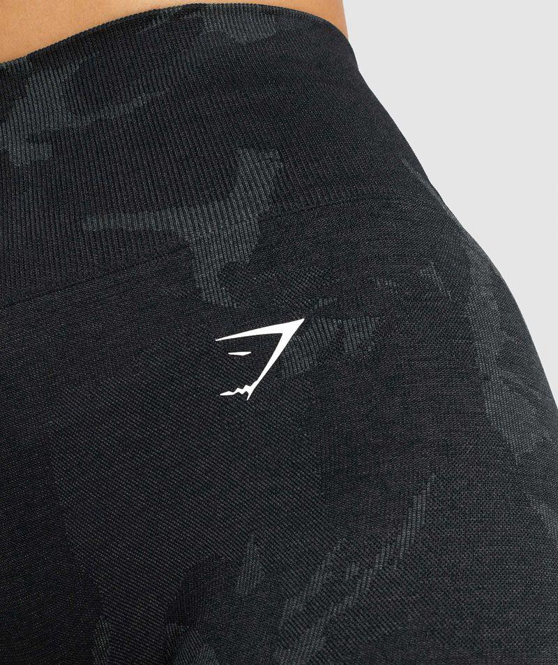 Gymshark Adapt Camo Seamless Leggings Női Fekete  Hungary |  QHTWG-1268