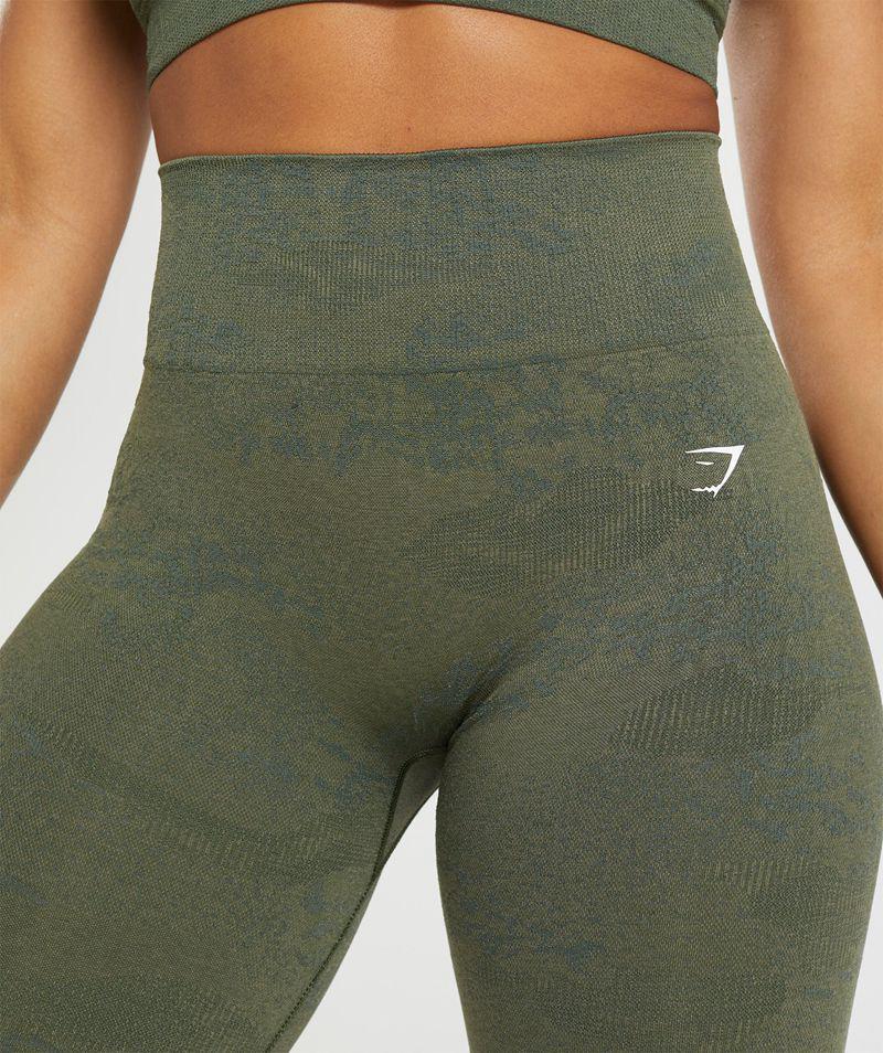 Gymshark Adapt Camo Seamless Leggings Női Olivazöld  Hungary |  SBTAU-2657