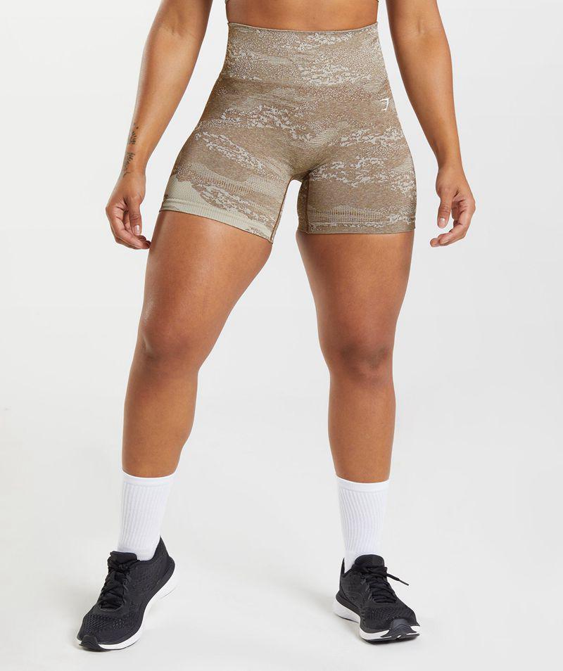 Gymshark Adapt Camo Seamless Rövidnadrág Női Szürke Barna  Hungary |  YTEZP-7294