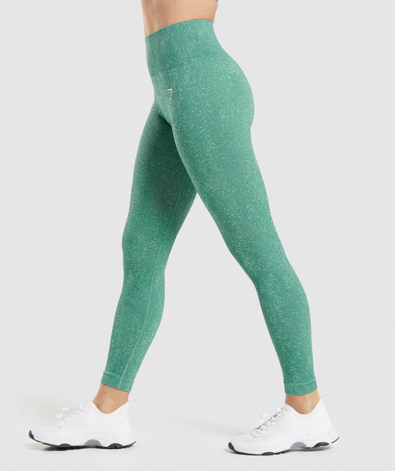 Gymshark Adapt Fleck Seamless Leggings Női Zöld  Hungary |  BUWQD-0247