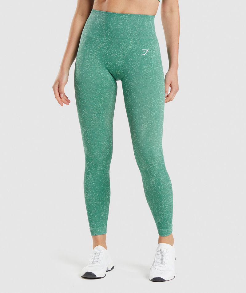 Gymshark Adapt Fleck Seamless Leggings Női Zöld  Hungary |  BUWQD-0247