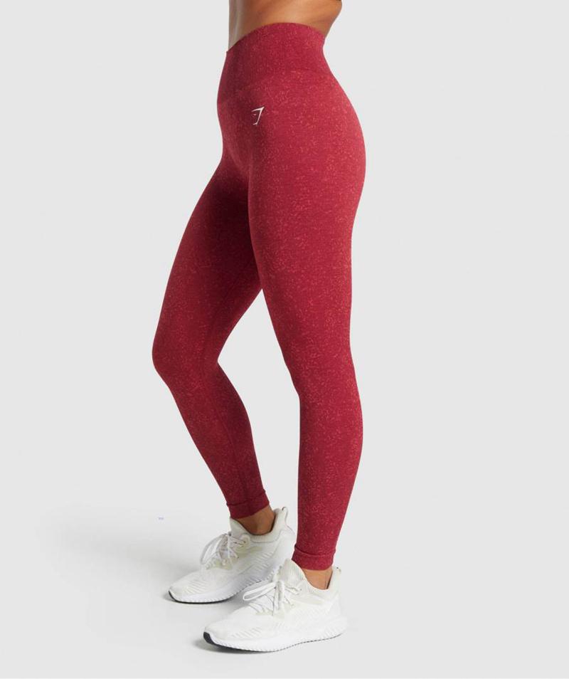 Gymshark Adapt Fleck Seamless Leggings Női Bordó  Hungary |  DKSGE-6547