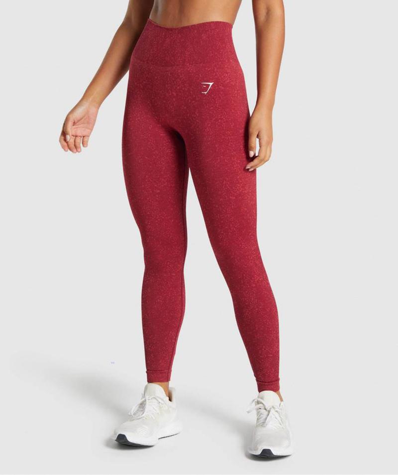 Gymshark Adapt Fleck Seamless Leggings Női Bordó  Hungary |  DKSGE-6547