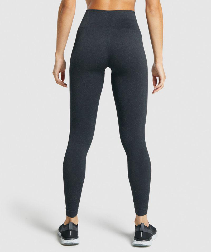 Gymshark Adapt Fleck Seamless Leggings Női Fekete  Hungary |  JLYFB-8792