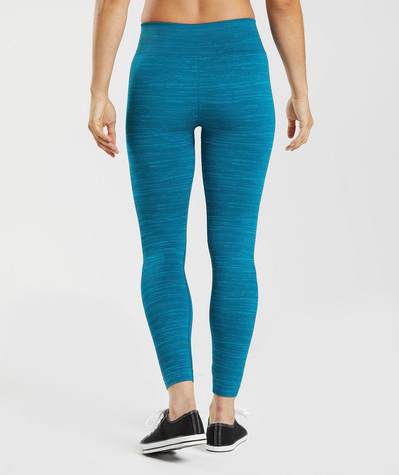 Gymshark Adapt Marl Seamless Leggings Női Kék  Hungary |  BXEAY-9586