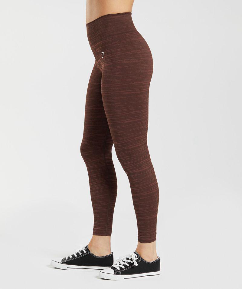 Gymshark Adapt Marl Seamless Leggings Női Barna  Hungary |  DQRPT-8156