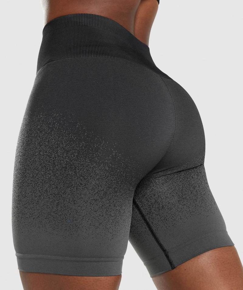 Gymshark Adapt Ombre Seamless Cycling Rövidnadrág Női Fekete Szürke  Hungary |  KYWDG-9065