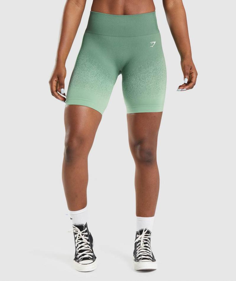 Gymshark Adapt Ombre Seamless Cycling Rövidnadrág Női Zöld Világos Zöld  Hungary |  MIGBZ-4312