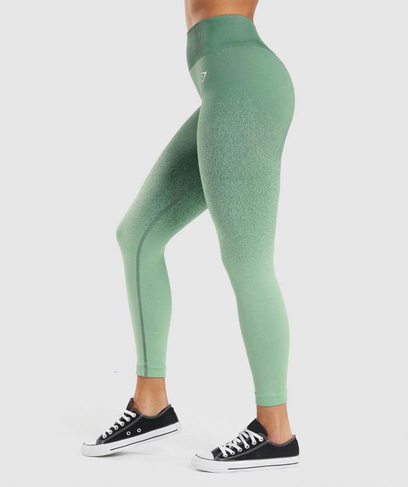 Gymshark Adapt Ombre Seamless Leggings Női Zöld Világos Zöld  Hungary |  YPFBI-5327