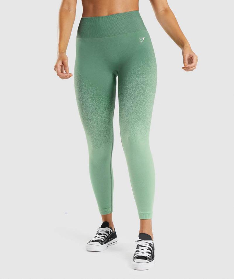 Gymshark Adapt Ombre Seamless Leggings Női Zöld Világos Zöld  Hungary |  YPFBI-5327