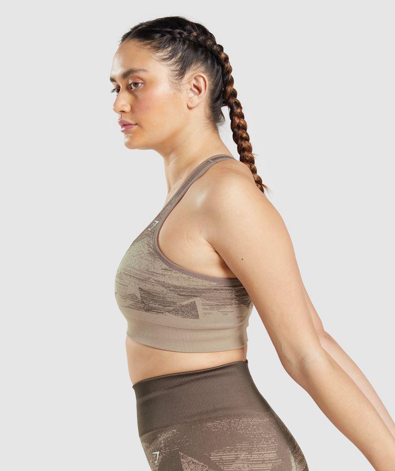 Gymshark Adapt Ombre Seamless Sportmelltartó Női Barna  Hungary |  YPMDS-6392