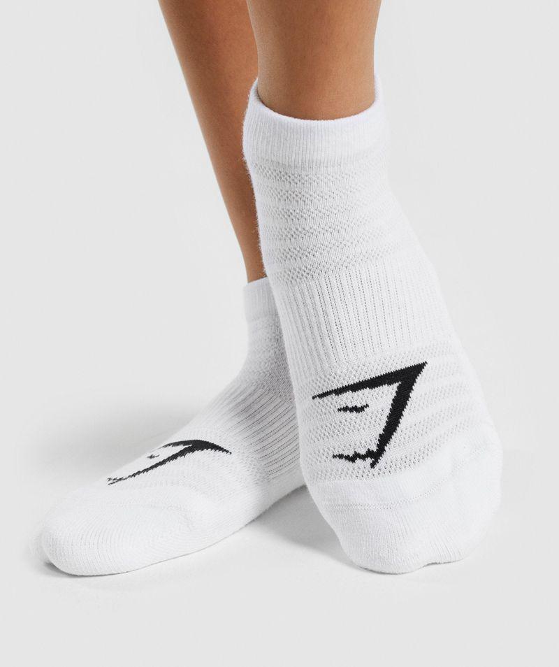 Gymshark Ankle 3pk Zokni Accessories Fehér  Hungary |  TAGQC-1563