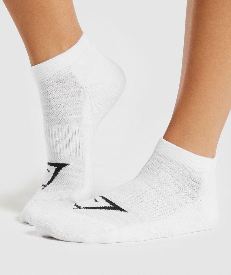 Gymshark Ankle 3pk Zokni Accessories Fehér  Hungary |  TAGQC-1563