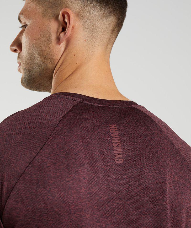 Gymshark Apex Long Sleeve T-Shirts Férfi Bordó  Hungary |  NIFWQ-5248