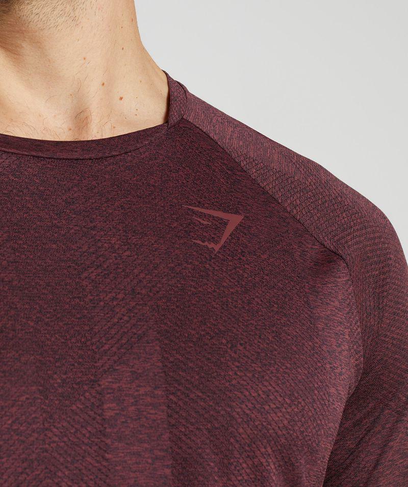 Gymshark Apex Long Sleeve T-Shirts Férfi Bordó  Hungary |  NIFWQ-5248