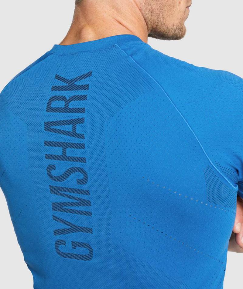 Gymshark Apex Perform T-Shirts Férfi Kék  Hungary |  BDPXG-4051