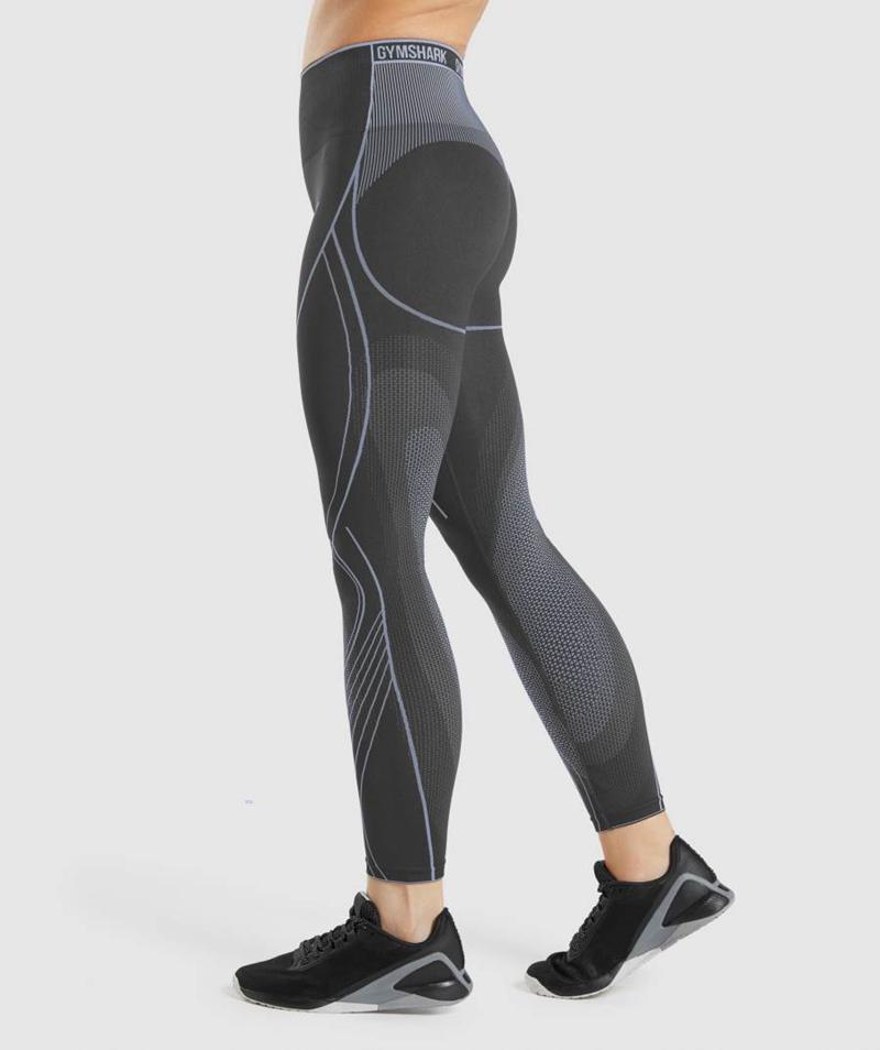 Gymshark Apex Seamless High Rise Leggings Női Fekete Levendula Szürke Kék  Hungary |  CORJF-5832