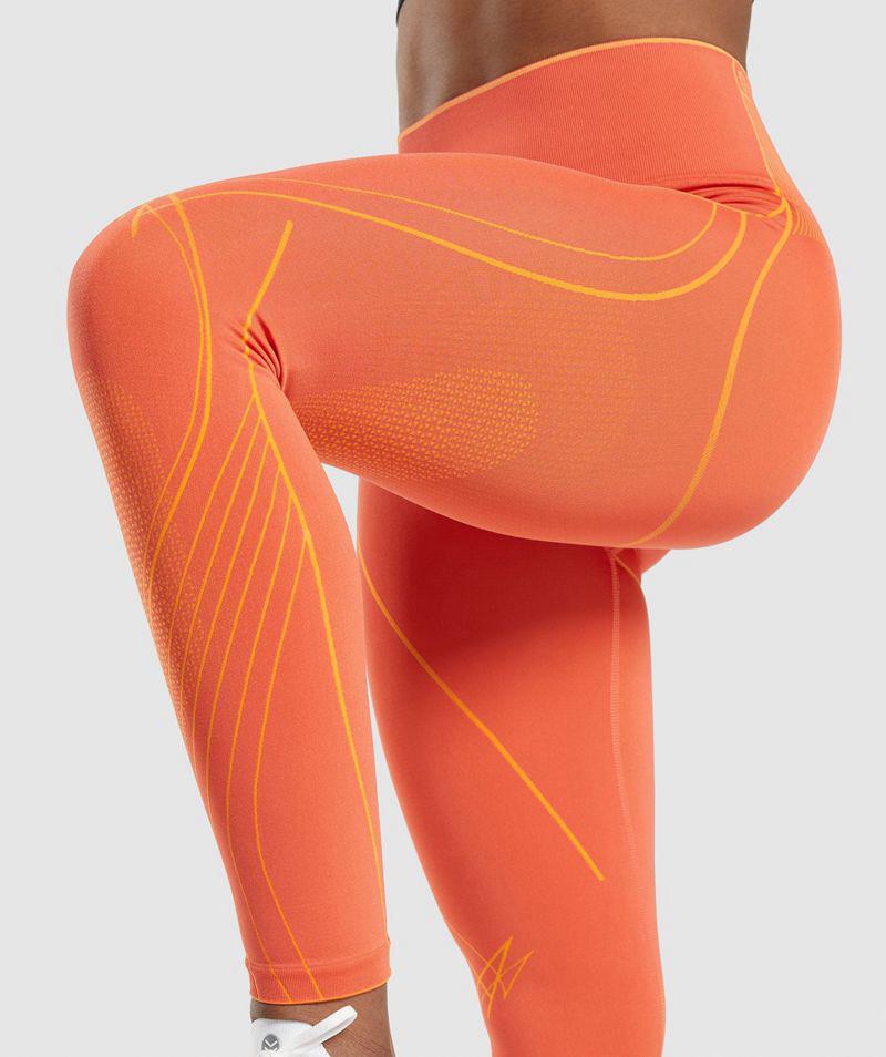 Gymshark Apex Seamless High Rise Leggings Női Narancssárga  Hungary |  ZGPMH-3701