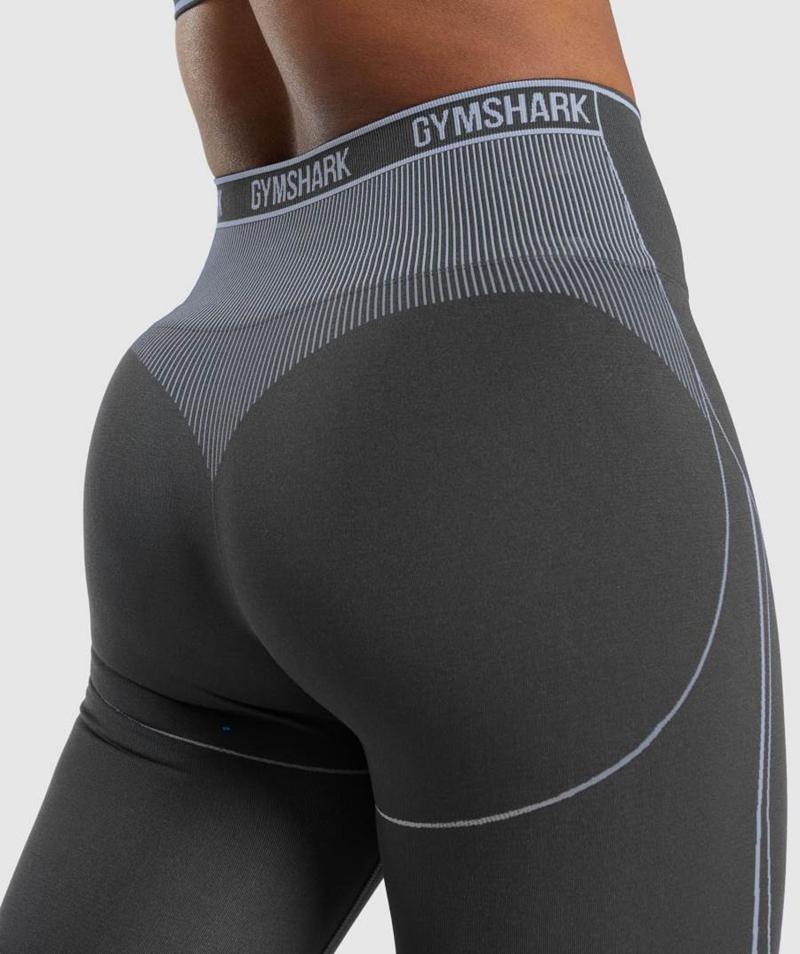 Gymshark Apex Seamless High Rise Rövidnadrág Női Fekete Levendula Szürke Kék  Hungary |  DAGQJ-8701