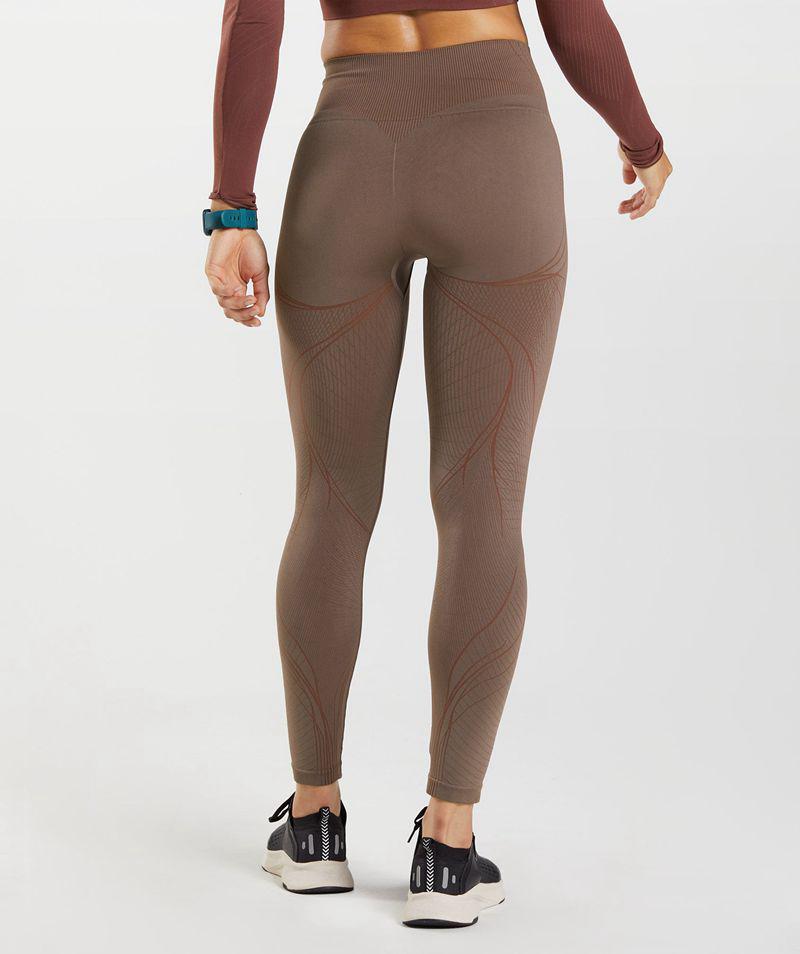 Gymshark Apex Seamless Leggings Női Barna  Hungary |  IPYKV-0483